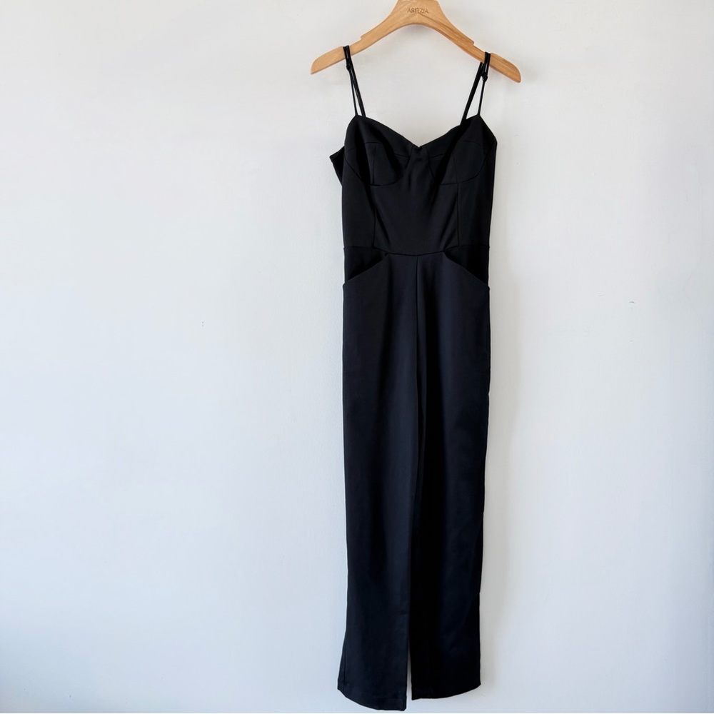 Reformation Norwood Black Sweetheart Jumpsuit Wide Leg Size 2 - Picture 2 of 15